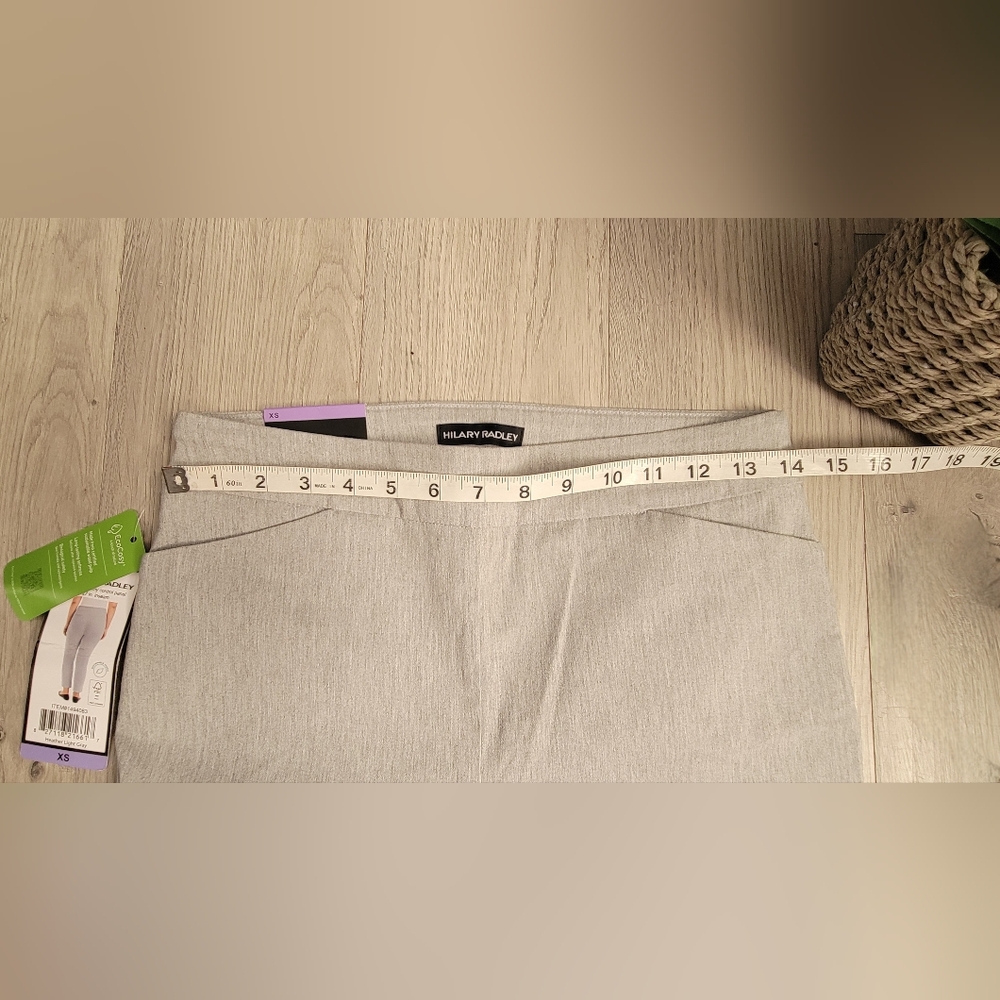 Hilary Radley Light Gray Full-Length Straight Leg Trouser Pants, Women (XS) NWT - Picture 3 of 14